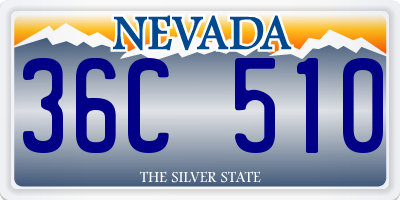 NV license plate 36C510