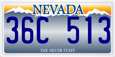 NV license plate 36C513