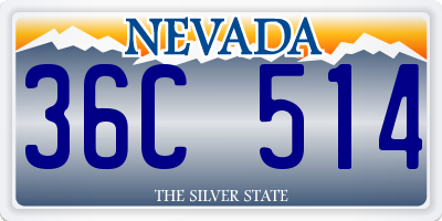 NV license plate 36C514