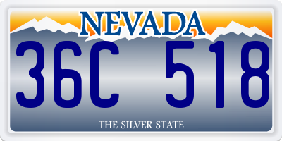 NV license plate 36C518