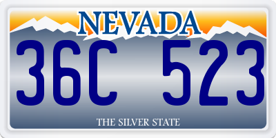 NV license plate 36C523