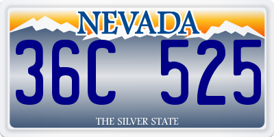 NV license plate 36C525