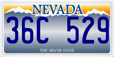 NV license plate 36C529