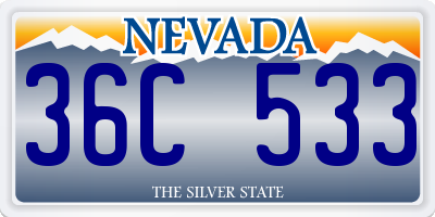 NV license plate 36C533