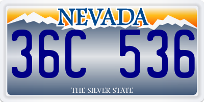 NV license plate 36C536