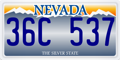 NV license plate 36C537