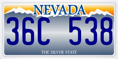 NV license plate 36C538