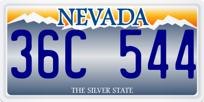 NV license plate 36C544