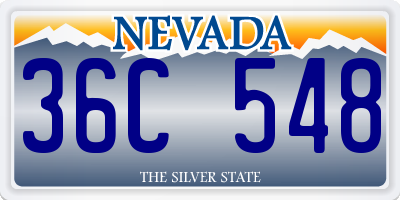 NV license plate 36C548