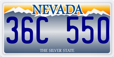 NV license plate 36C550