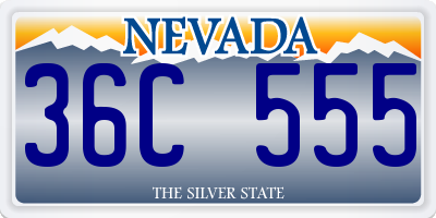 NV license plate 36C555