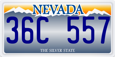 NV license plate 36C557