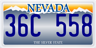 NV license plate 36C558