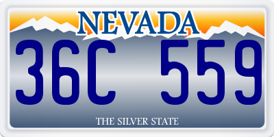 NV license plate 36C559