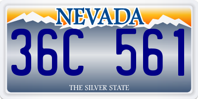 NV license plate 36C561