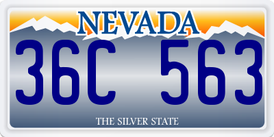 NV license plate 36C563
