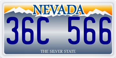 NV license plate 36C566