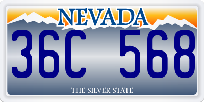 NV license plate 36C568