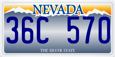 NV license plate 36C570