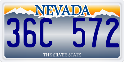 NV license plate 36C572