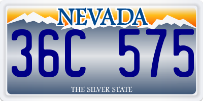 NV license plate 36C575