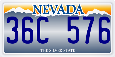 NV license plate 36C576