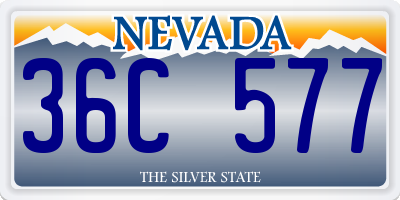 NV license plate 36C577