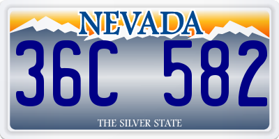 NV license plate 36C582