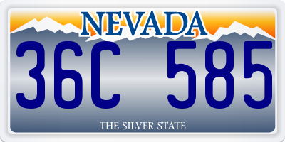 NV license plate 36C585