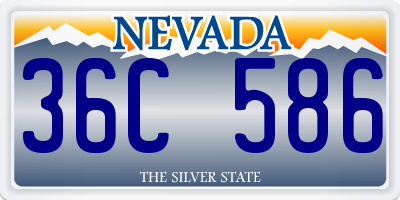 NV license plate 36C586