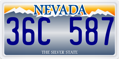 NV license plate 36C587