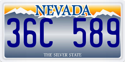 NV license plate 36C589