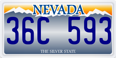 NV license plate 36C593