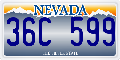 NV license plate 36C599