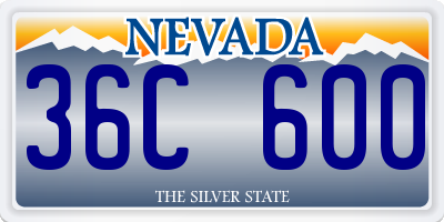 NV license plate 36C600