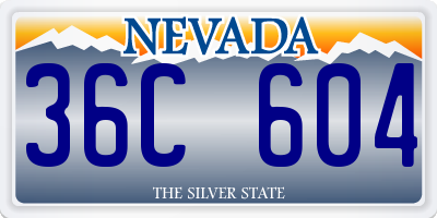 NV license plate 36C604