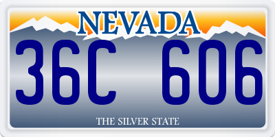 NV license plate 36C606