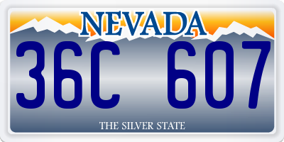 NV license plate 36C607