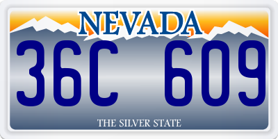 NV license plate 36C609