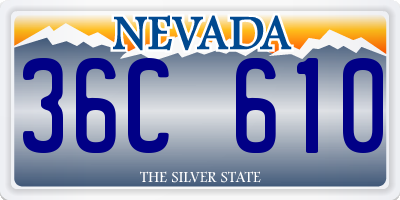 NV license plate 36C610