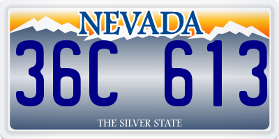 NV license plate 36C613