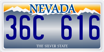 NV license plate 36C616