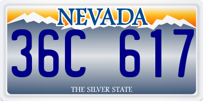 NV license plate 36C617