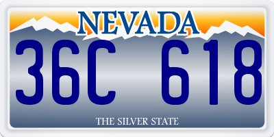 NV license plate 36C618