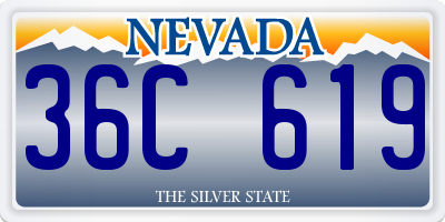 NV license plate 36C619