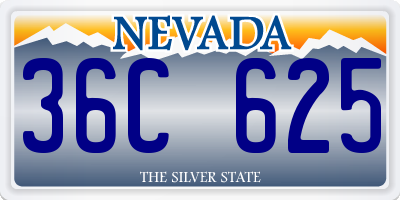 NV license plate 36C625