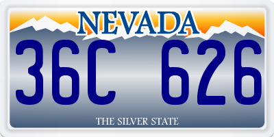 NV license plate 36C626