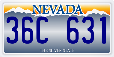 NV license plate 36C631