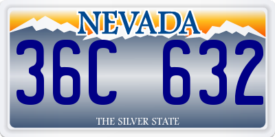 NV license plate 36C632