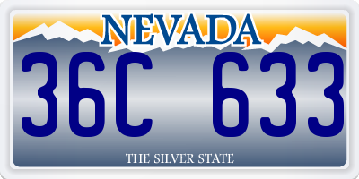 NV license plate 36C633